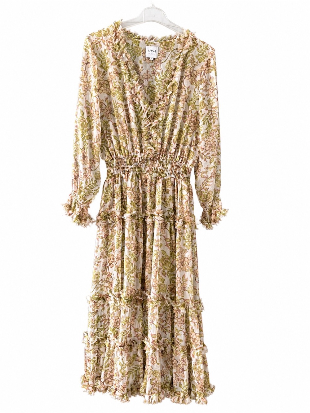 Misa Los Angeles  NORA dress in green goddess